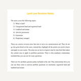 Land Law Revision Notes - How to Get a First in Law