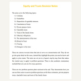 Equity and Trusts Revision Notes - How to Get a First in Law