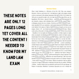 Land Law Revision Notes - How to Get a First in Law