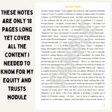 Equity and Trusts Revision Notes - How to Get a First in Law