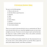 Criminal Law Revision Notes - How to Get a First in Law